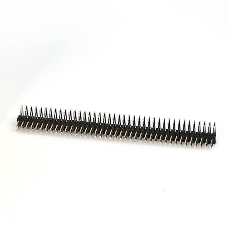 ZB1221-R-1.27 , 1221-R-1.27 , 1221-1.27 , Dual-Row 90 degrees Right Angle Pin Header , 2-xxp