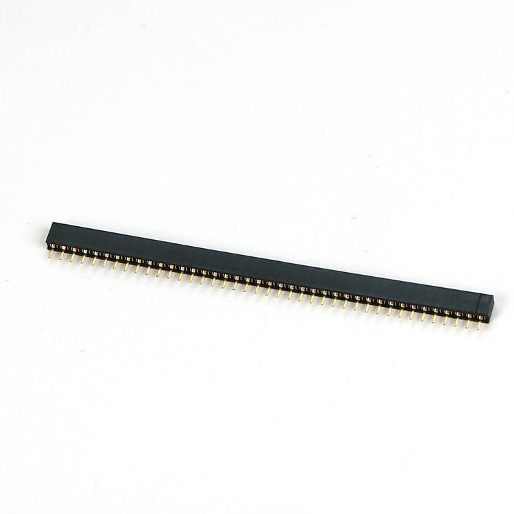ZB2210-S-1.27 , 2210-S-1.27 , 2210-1.27 , 180 degrees , Straight Pin Female Header , 2-xxp