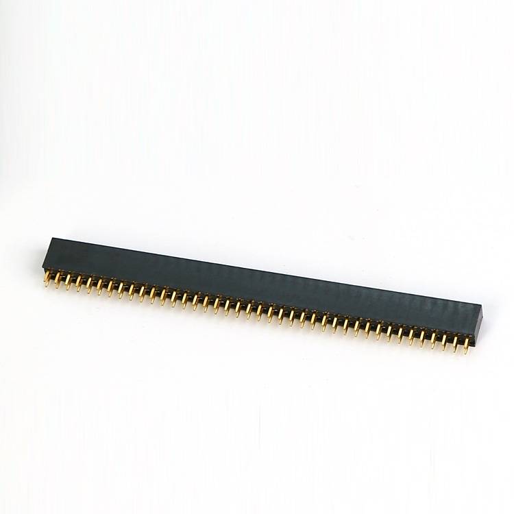 ZB2420-S-2.54 , 2420-S-2.54 , 2420-2.54 , 180 degrees , Straight Pin Dual Row Female Header , 2-xxp